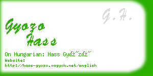 gyozo hass business card